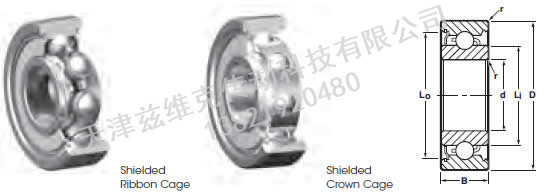 NHBB SSRI-2 1/2ZZ 深溝球軸承圖紙