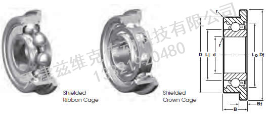 NHBB SSRIF-418ZZ 深溝球軸承圖紙